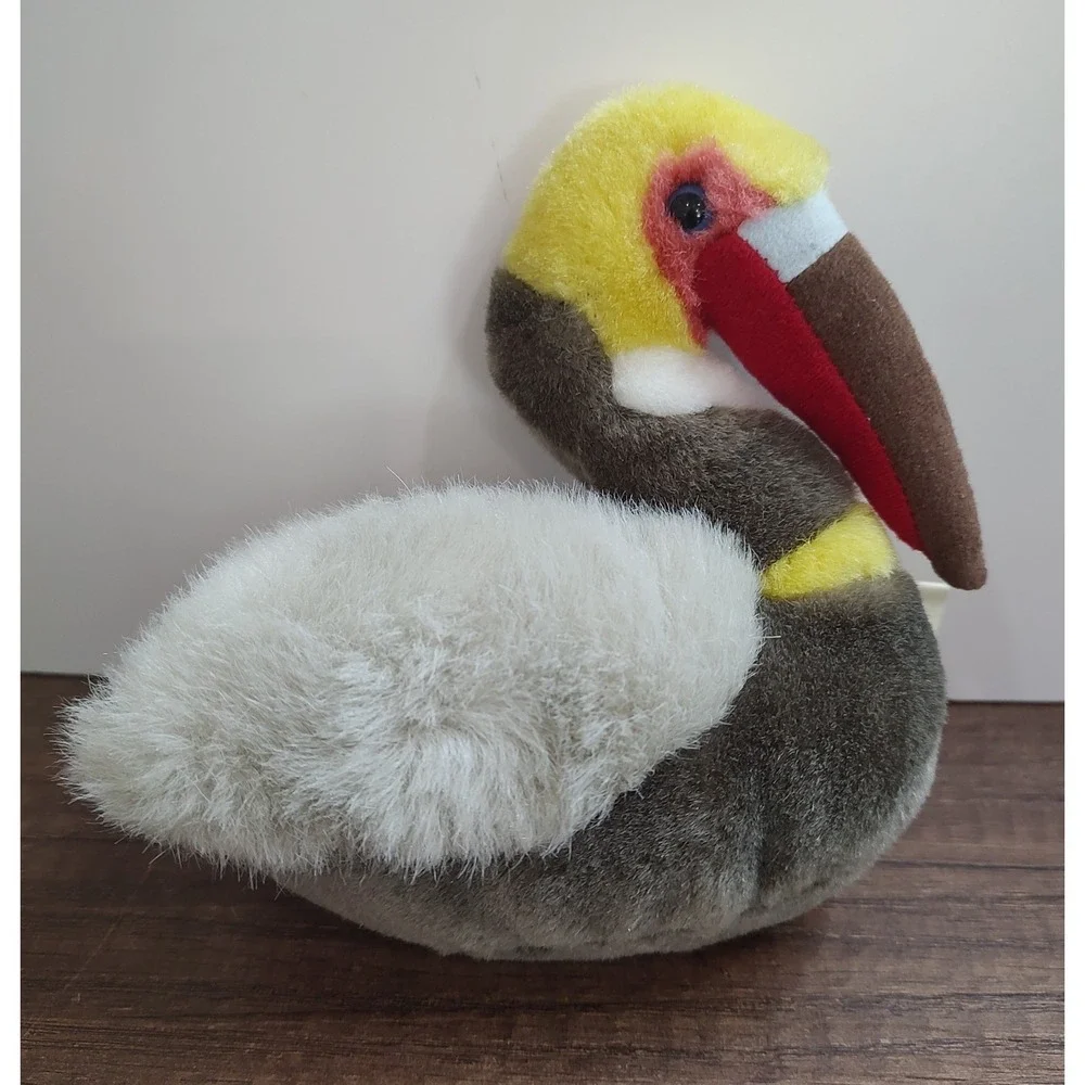 Wild Republic Audubon K&M Brown Pelican Plush Toy Bird No Sound S4